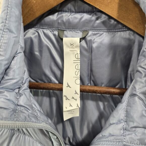 Oiselle Vest Womens Medium Blue Puffer Pertex Synthetic Primaloft So Fly - Picture 3 of 13